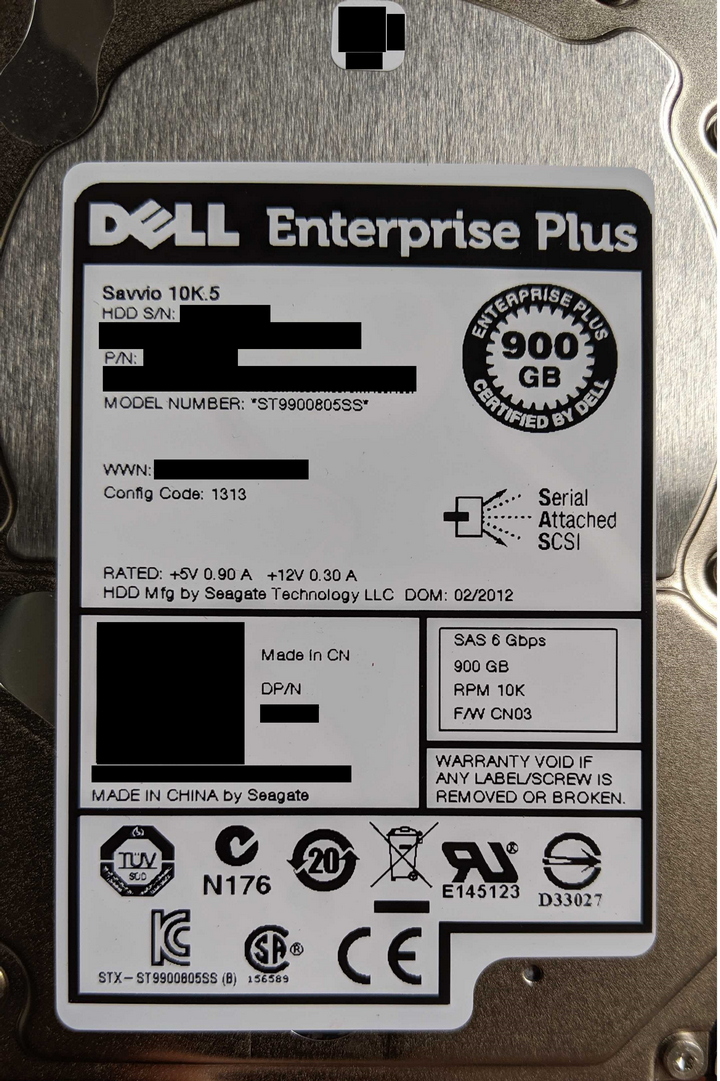 10k RPM 2.5 inch 900GB SAS Hard Drive