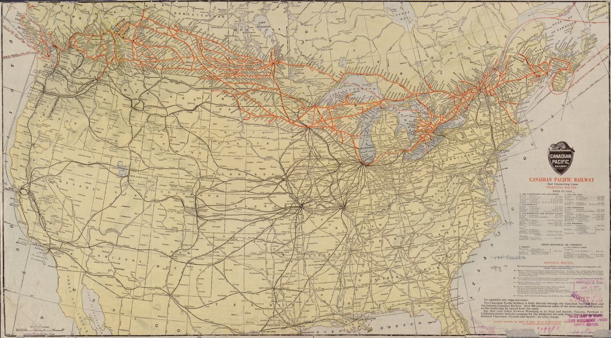 Canadian Pacific Railway and connecting lines (1912)